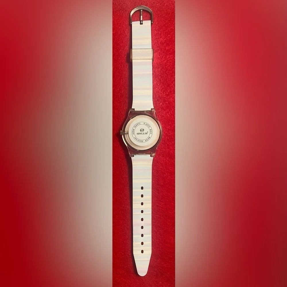 Willis Silicone Watch Multi-colored Stripes Water Resistant “Dillis” Vintage